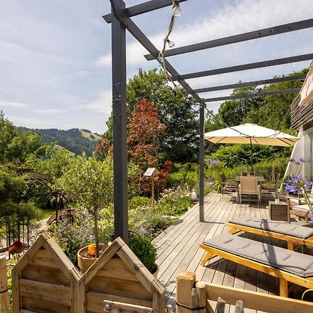 Waldlounge - Gartenwohnung Oberstaufen Eksteriør bilde